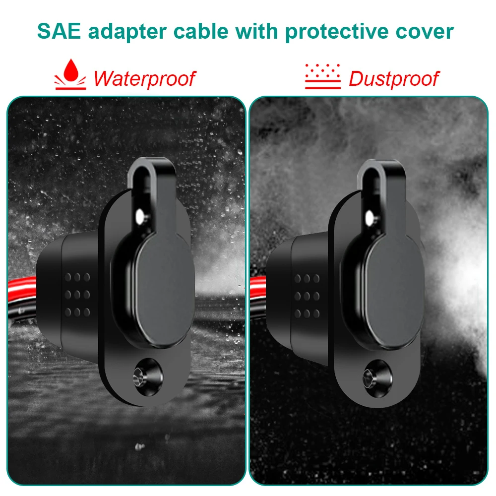 1/2Sets SAE Schnell Stecker Kabelbaum SAE Adapter Stecker auf Buchse Kabel 12AWG SAE Verlängerung Kabel Wasserdicht für Ladegerät – Detail 7