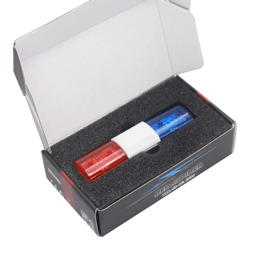 LED 5V Tetto Luce Auto Della Polizia Lampada Lampeggiante Per 1/10 RC Crawler Auto Traxxas Trx4 FMS YIKONG 1/14 Tamiya Camion SCANIA VOLVO - Foto 8