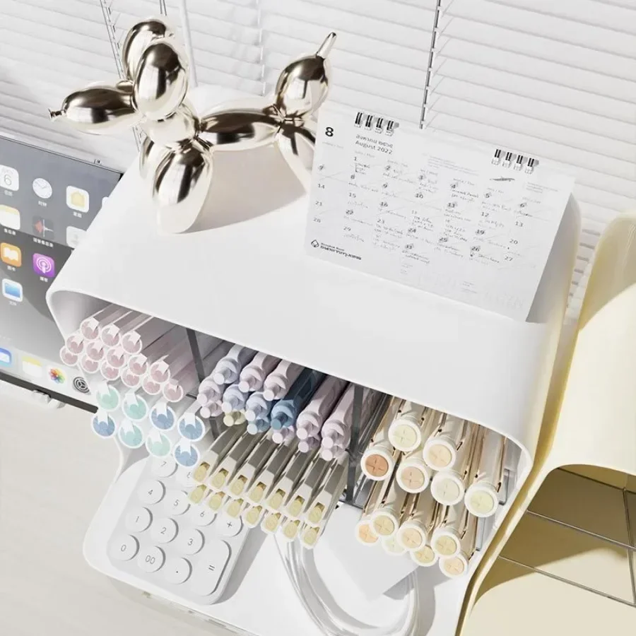 Storage box desk organizer storage organizer bag organizer coin holder pencil case Pencil holder students large capacity desktop stationery storage box office sundries storage shelf desk organizer