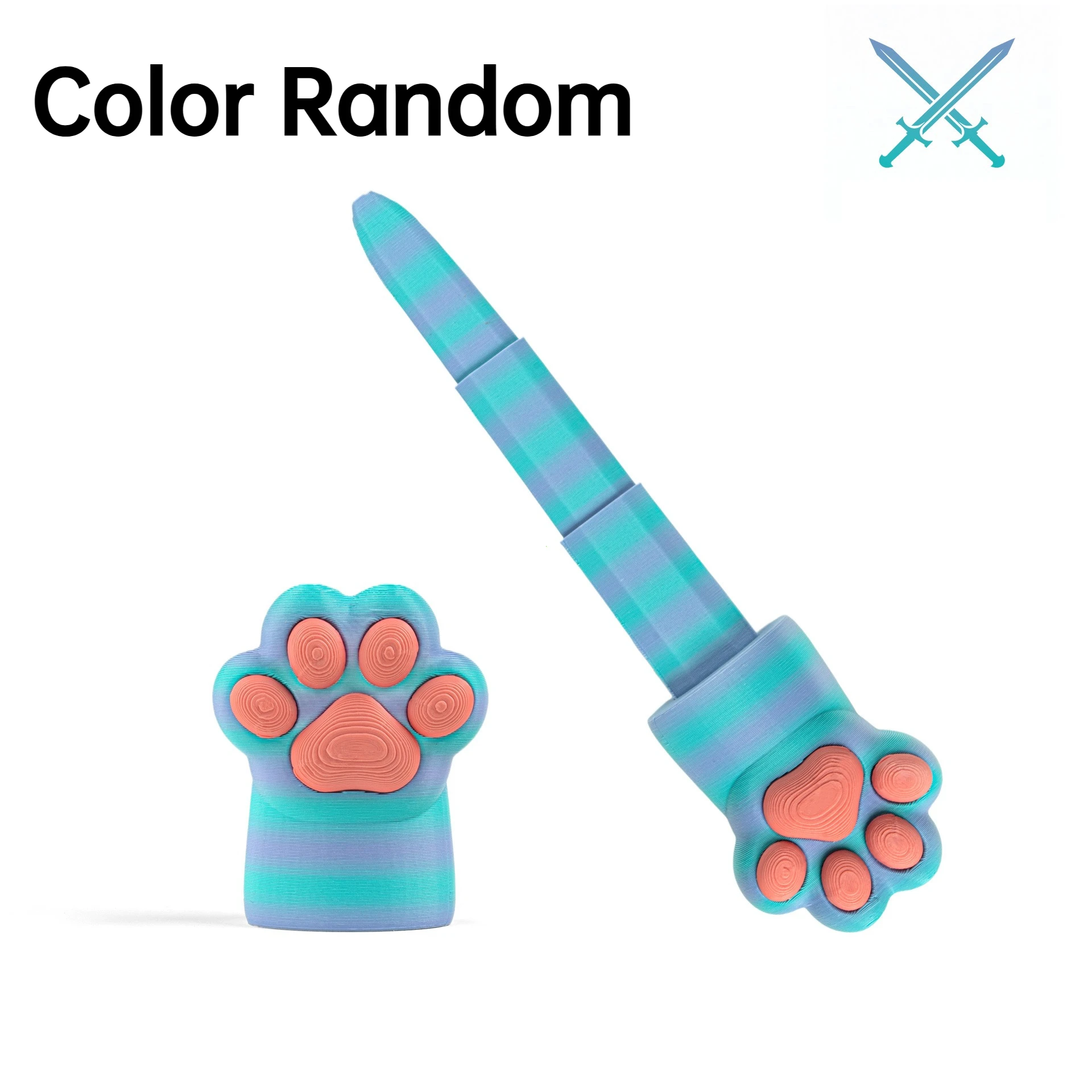 3D Gravity Sword Toys Mini Cute Cat Paw Kids Collapsible Folding Stress Reliever Toys Foldable Fun Gifts Action Figures Toy