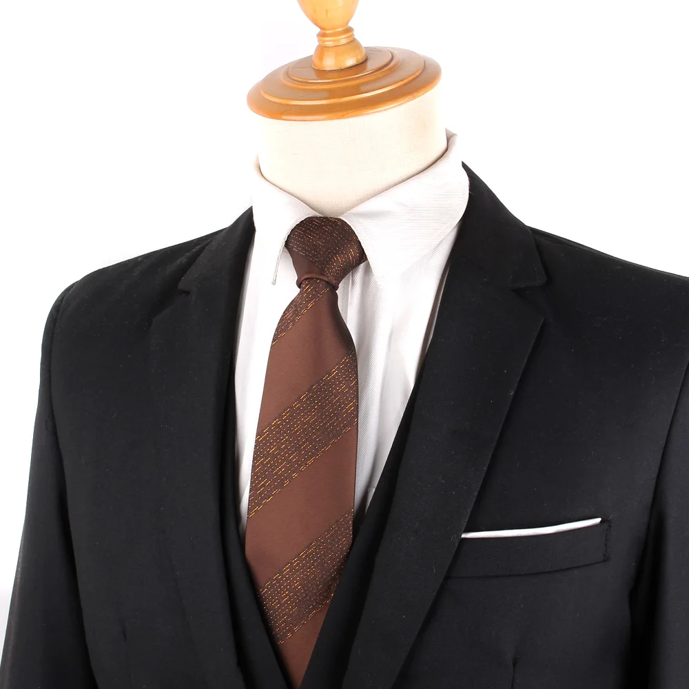 Brown Green Striped Ties For Men Women Floral Neck Tie For Wedding Business Classic Groom Neckties Fashion Men's Stripe Neck Tie tie set wedding ties