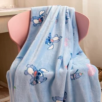 Cute Stitch Blanket Warm Flannel Blanket Pillowcase Japanese Style Pattern Printing Blanket Bedspread Bedroom Sofa Bed Girl 3