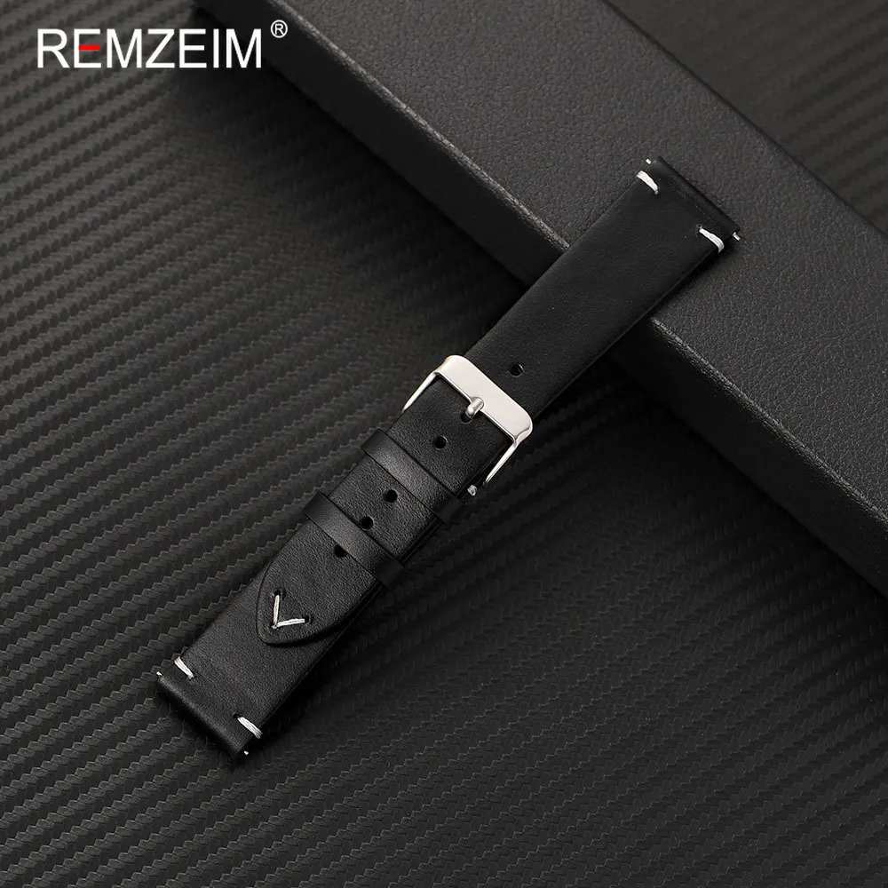 Premium Calfskin Leather Quick Release Watch Strap - Fashion Business Style