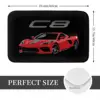 Red Chevy Corvette C8 Mid Engine Anti-slip Doormat Floor Mat Absorbent Mat Carpet Rug for Kitchen Entrance Home Footpad Mats 2