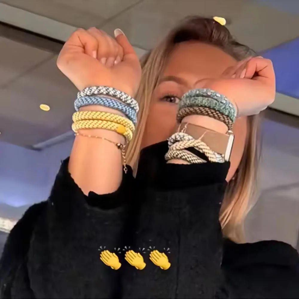 Set di Elastici per Capelli ad Alta Elasticità, Anelli per Capelli, Fasce in Gomma Intrecciate, Accessori per Capelli, Fermacoda - immagine 3