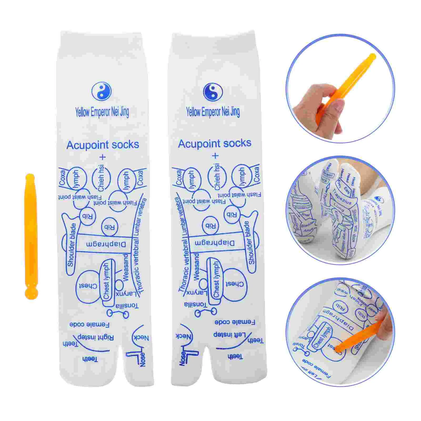 

Foot Socks Acupoint Printed Elastic Acupuncture Tool Acupressure Massaging