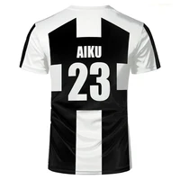 2024 Summer Five Person Pattern Football Motif VL Replika Anime Uber Blue Lock Full Print Tees Short Sleeve Cosplay Men T-shirt 5