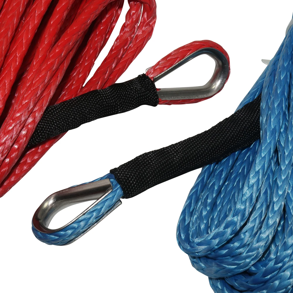 15m Tow Rope Winch Traction Rope High Molecular Polyethylene Car Rescue