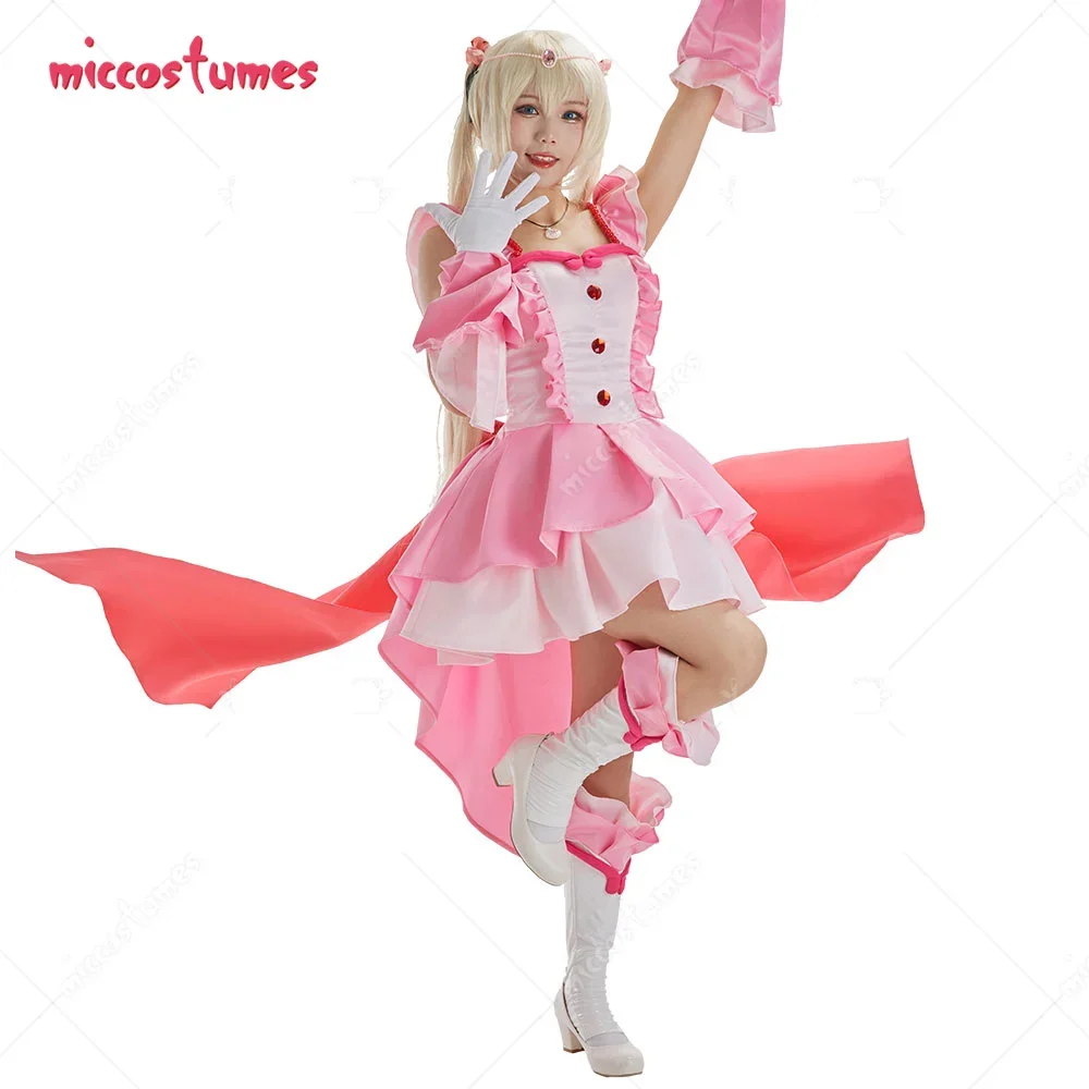 

Miccostumes Women’s Anime Cosplay Costume Pink Dress Outfit with Accessories