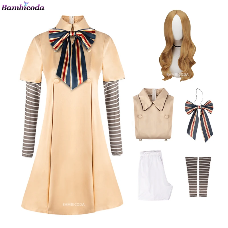Megan disfraz de Cosplay M3GAN para mujer, vestido de película Horrible
