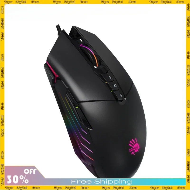 

Проводная мышь Bloody P91S P91PRO, проводная мышь без задержек, выделенная мышь для киберспорта с RGB-подсветкой, регулируемая стабильная мышь с крючком