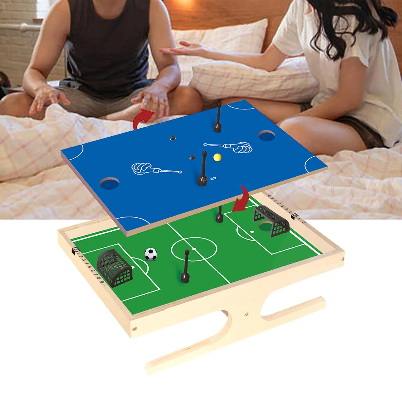 Magnetic Ball Tabletop Board Game Portable for Indoor Game Mini Table Soccer for Children Entertainment Kids Adults Family