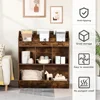 Kids Bookshelf, Toy Storage Organizer, Bookshelf for Kids, 5 Compartments and 3-Layer Shelves, Bookcase Footboard 5