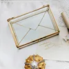Creative Nordic style Retro Jewelry display Glass box Transparent envelope Glass jewelry box Desktop tissue storage box 1