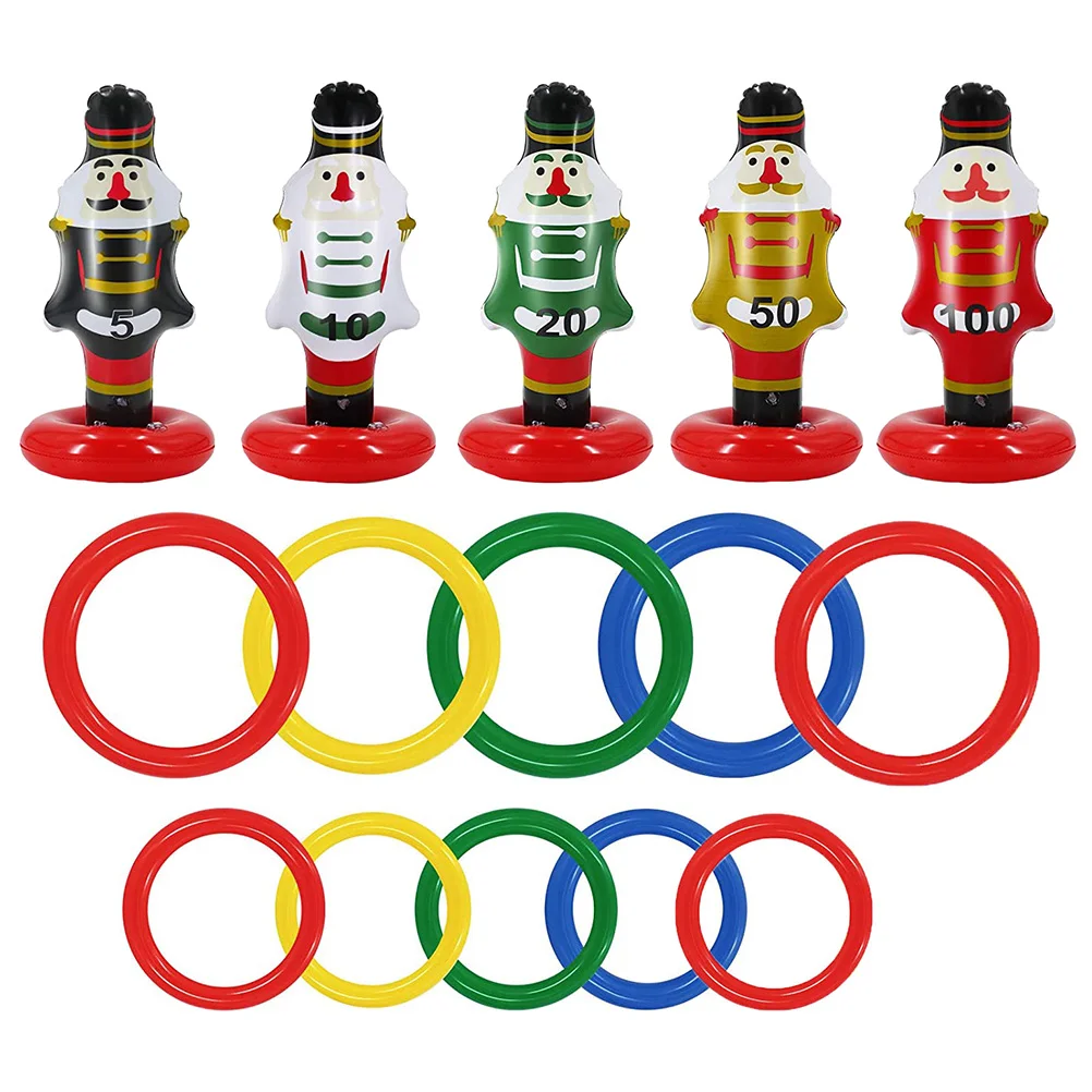 

Nutcracker Ring Toy Outdoor Toys for Kids Inflatable Nutcrackers Toss Pvc Christmas Decorations Games