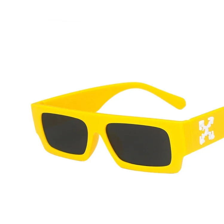 Hip-hop Square Sunglasses Hole Design Sun Glasses Vintage Shados Eyewear UV Protection Women Men