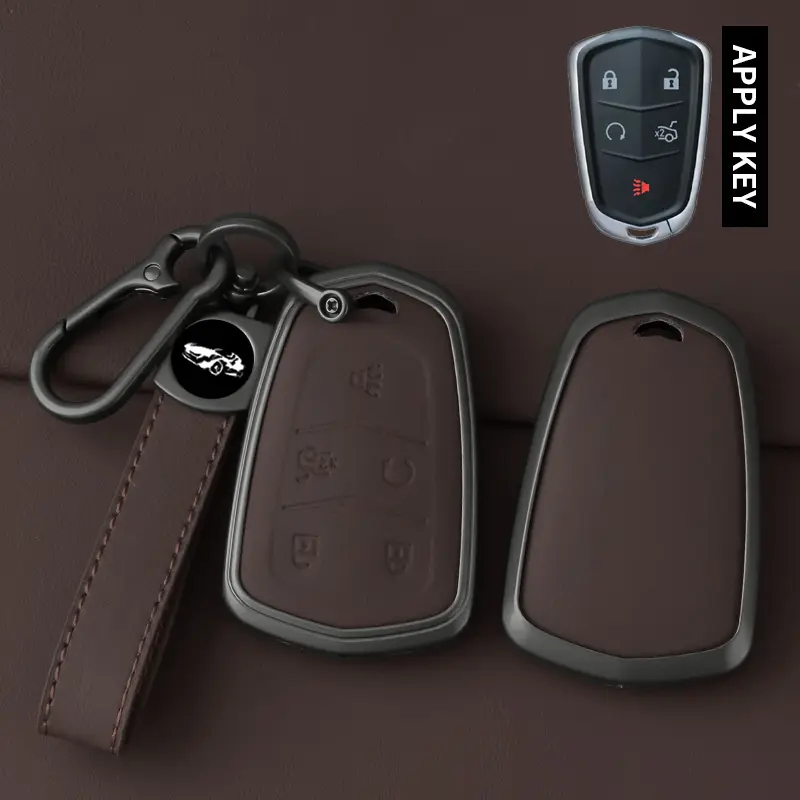 High Quality Leather Metal Car Key Case Cover Shell Fob for Cadillac 2015-2019 Escalade ATS CTS CT6 XTS XT5 SRX 3 4 5 6 Buttons - Image 13