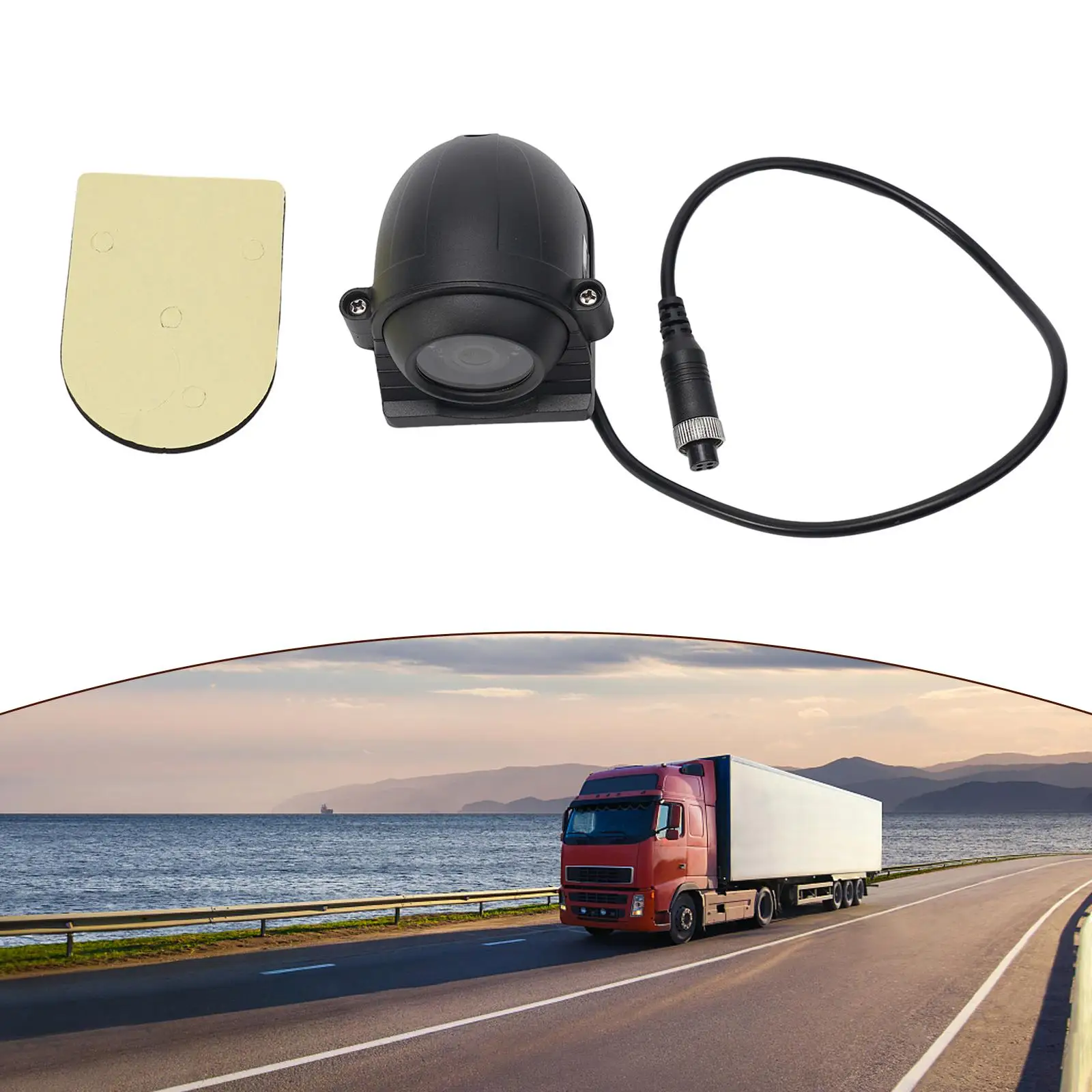 

4Pin Car Rear View Camera Night Vision Reversing 700 TVL 12 LED 120° Heavy Duty AHD IR Color Side View Camera For Car Bus Truck