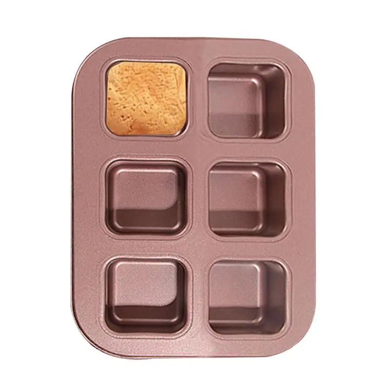 

Brownie Baking Tray All Edge Square Nonstick Muffin Cupcake Pan With 6/12 Cavity Baking Supplies Kitchen Baking Molds For Cakes