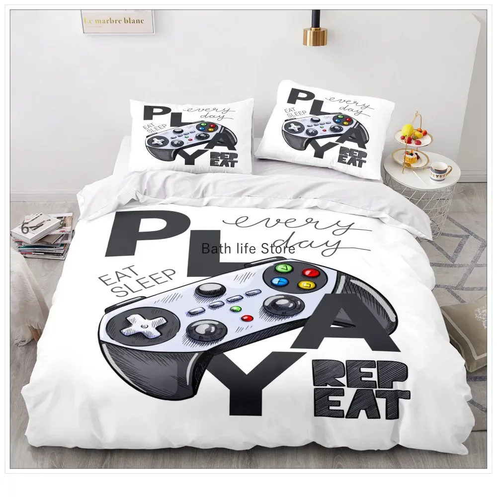 Fashion Game Controller Bedding Set Queen Size Duvet Cover Set Creative Black Comforter Bed Cover Set 2/3pcs Home Textile 3D