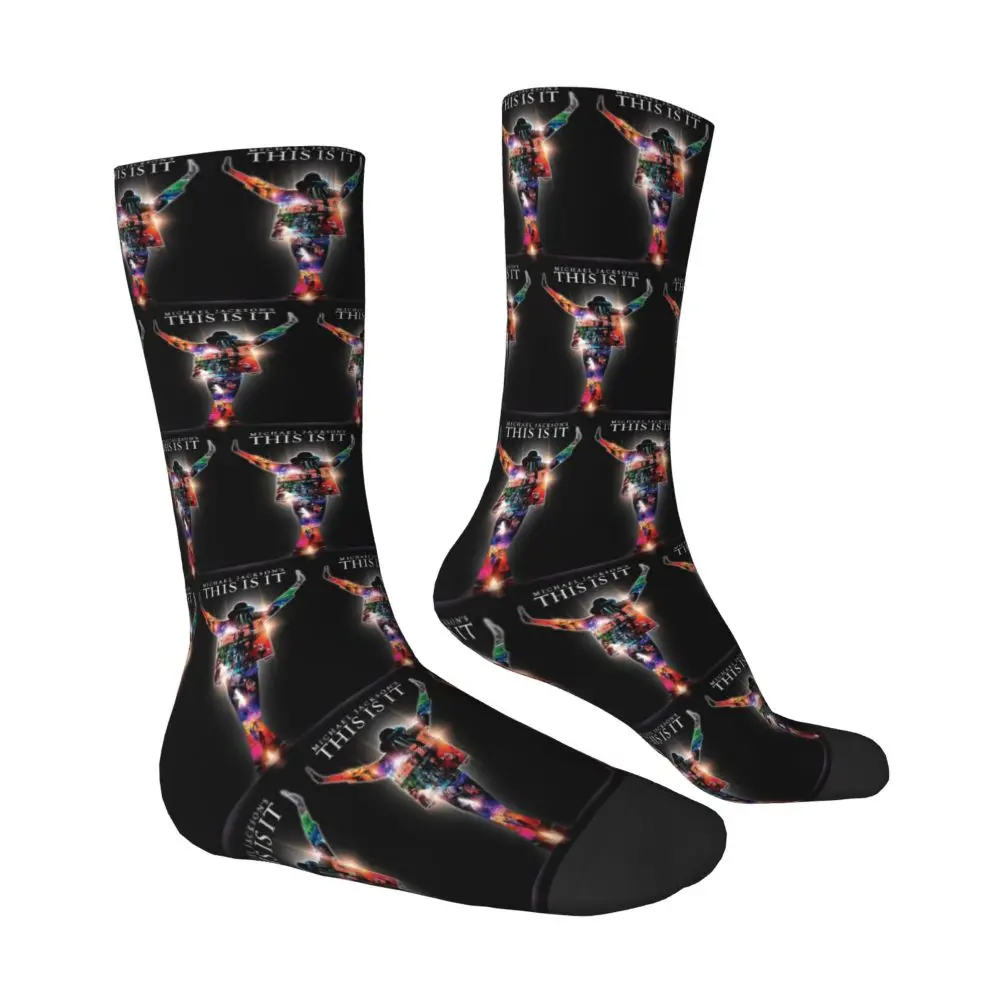 Michael 1984 Grammys Jackson Pop Art Portrait Socks Harajuku Stockings All Season Long Socks Accessories for Unisex Gifts