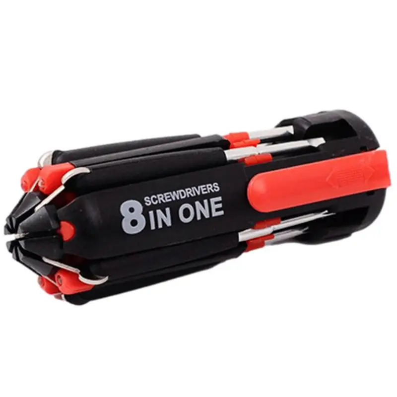 

Multitool Multi-Purpose Universal Screwdriver with 6 LED Flashlights 8 In 1 Repair Disassemble Screwdriver Tool Set