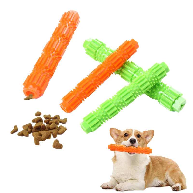DurableDogChewToyDogsToothbrushSoftRubberPuppyTeethCleaning