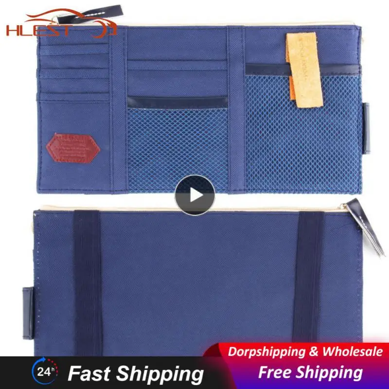 Car Sun Visor Organizer Pouch Bag Multiple Pocket Card Car Sun Visor Organizer Pouch Bag Multiple Pocket Card