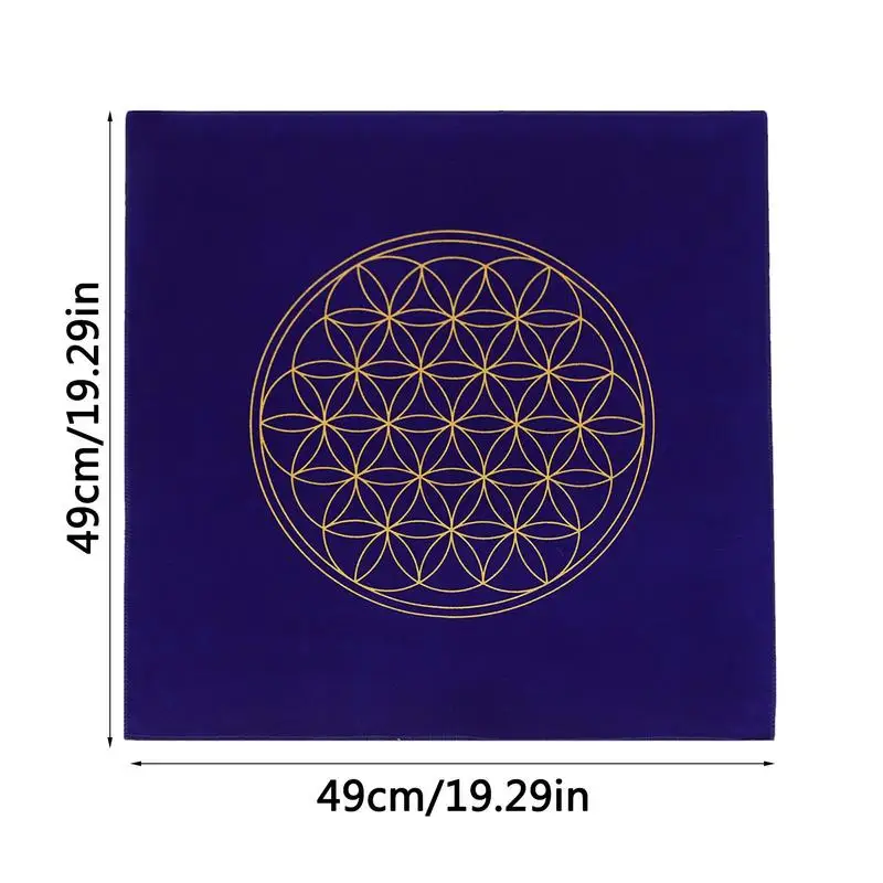 The Flower Of Life Crystal Lattice Tarot Card Tablecloth Velvet Divination Altar Board Game Fortune Astrology Oracle Cards Cloth