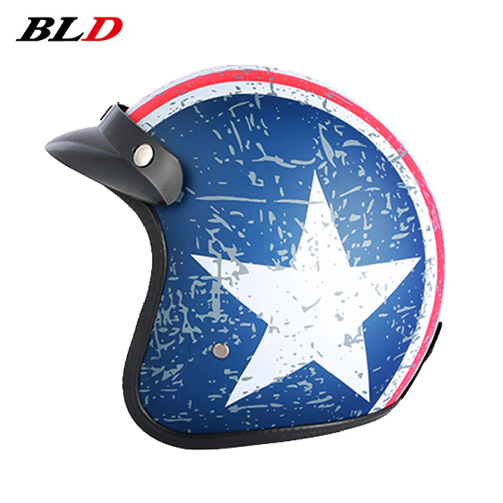 

Retro Open Face 3/4 Motorcycle Helmet Motorbike Moto Motocross Vintage casco Cafe Racer Men Women Casque Capacete DOT Approved