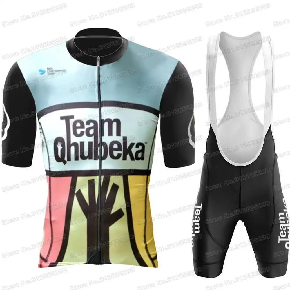 Team QHUBEKA Cycling Clothing Summer Cycling Jersey Set Men Road Bike Shirts Suit Bicycle bib Shorts Ropa Ciclismo Maillot
