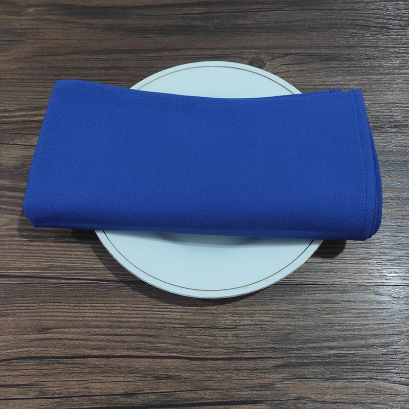 10Pcs/Set Blue Cotton Table Napkins 56x56cm Cloth Napkins Handkerchief Hotel Wedding Party Table Dinner Decoration Napkin