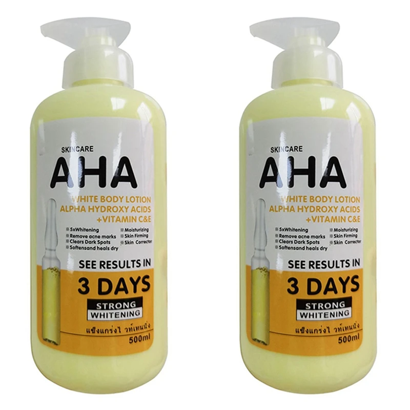 

2X Lansyade Fruit Acid Body Lotion, Skin Beautifying And Skin Brightening Lotion, 500Ml Moisturizing Lotion.