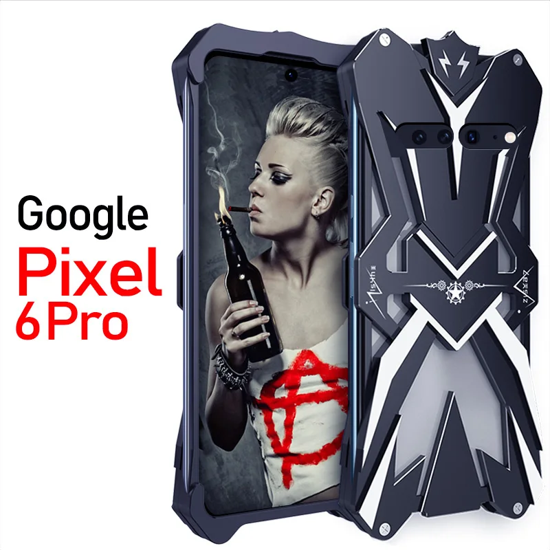 Original Zimon Luxury Thor Heavy Duty Armor Metal Aluminum Mobile Phone Case Covers For Google Pixel 7 6 Pixel7 Pro Cover Cases