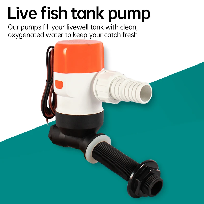 Aerated bait pump, live fish tank pump, marine Luya submarine pump, DC submersible pump кан рыболовный higashi live bait box 4 5 л 03786 423