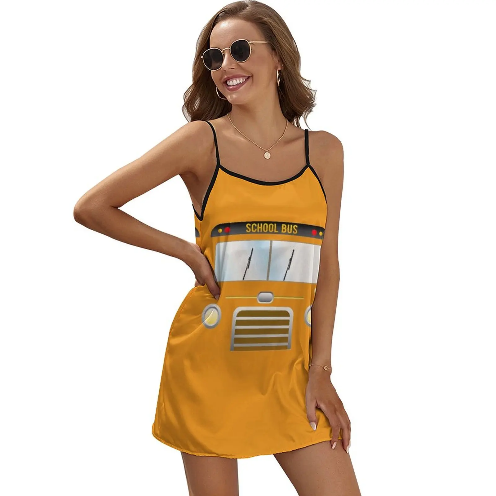

Yellow school bus costume - Perfect gift for husband and wife Sleeveless Dress evening dresses luxury 2024 Women's summer dress