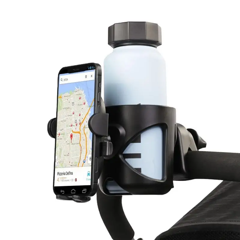 

Stroller Cup Holder Universal Pushchair/Pram Cup Holder Stroller Organizer 2 In 1 Stroller Cup Holder With Phone Holder For Bike