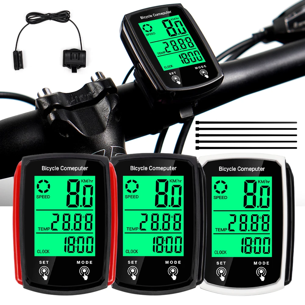 

Bicycle Computer Bike Night Vision Stopwatch Wired Waterproof Speedometer Odometer Cycling Speed Counter Bicycle Accessories