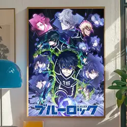 Vintage Blue Lock Anime Self - Adhesive Wall Art Poster for Room and Restaurant Decor (Z4)