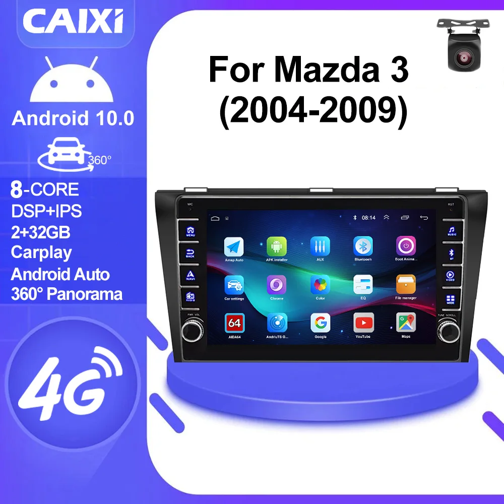 Caixi 9inch 2 Din Android10 Stereo 4g For Mazda 3 20042013 Maxx Axela