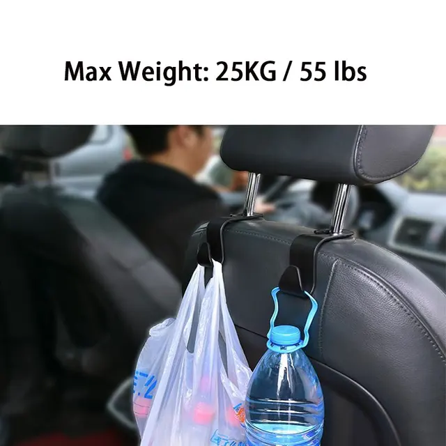 4Pcs Auto Sitz Zurück Haken Hinten Innen Tragbare Hängen Tasche Geldbörse  Halter Universal Lagerung Auto Fastener Clip für Auto zubehör - AliExpress