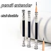 Metal double-ended pencil extender Stainless steel pencil case double-ended brush extender 3