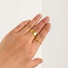 Cute Duck Rings Stainless Steel Waterproof Can Adjustable Punk Jewelry Set Couple Ring for Men and Women Birthday Souvenir Gifts 5