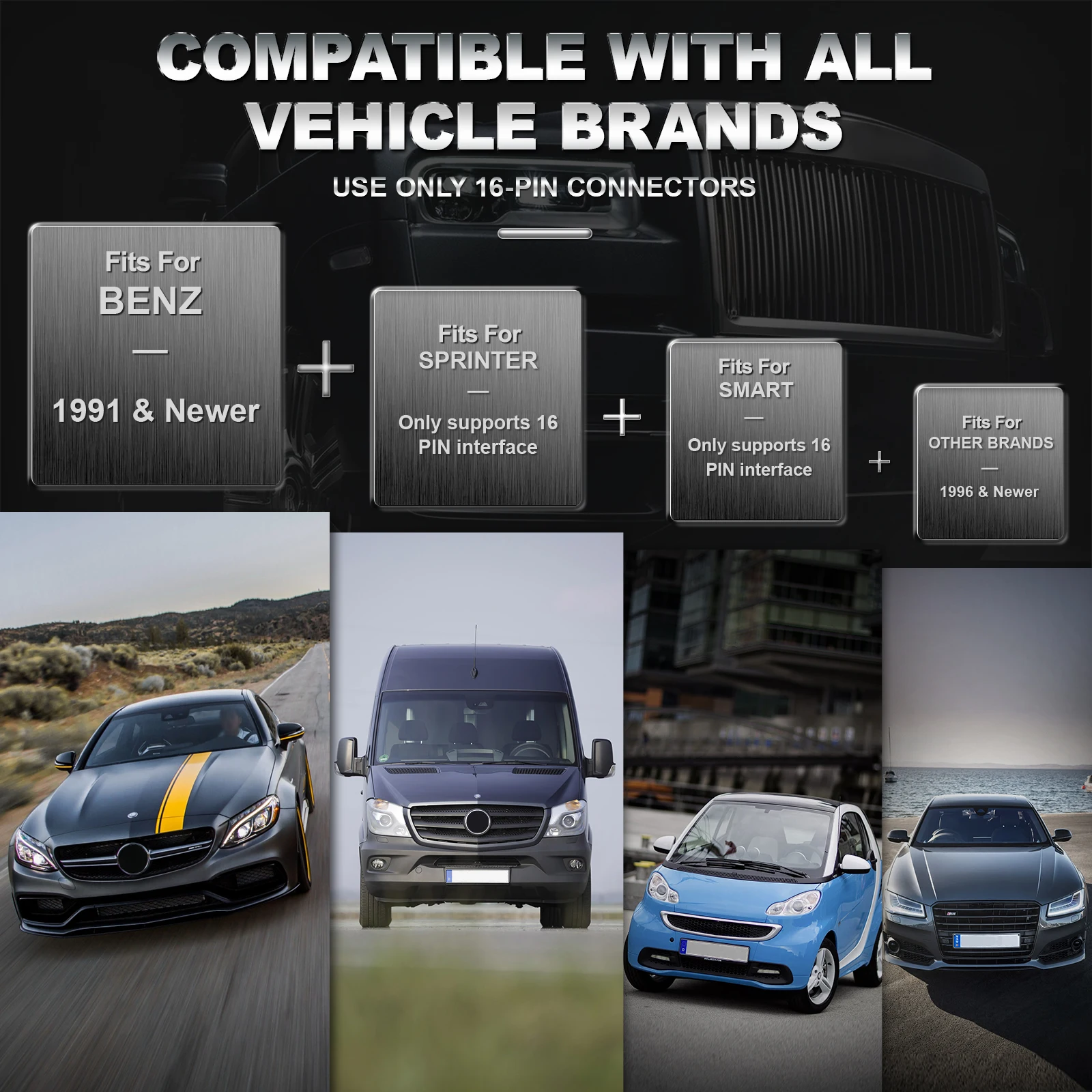 ANCEL 메르세데스 벤츠 스프린터 자동차 스캐너, BZ700 OBD2, 스마트 모든 시스템, ABS SRS SAS 오일 리셋, 디젤 자동차 진단 도구