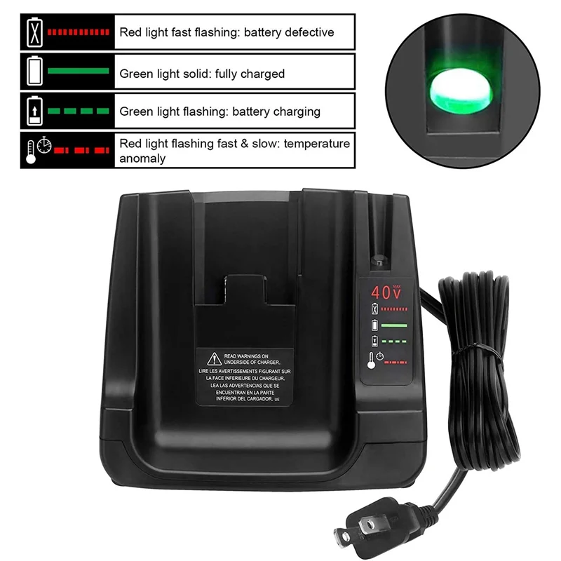 Suitable for Black & Decker lithium battery charger LCS36 LCS40 black and Decker  36V 40V with dual USB hight quality - AliExpress