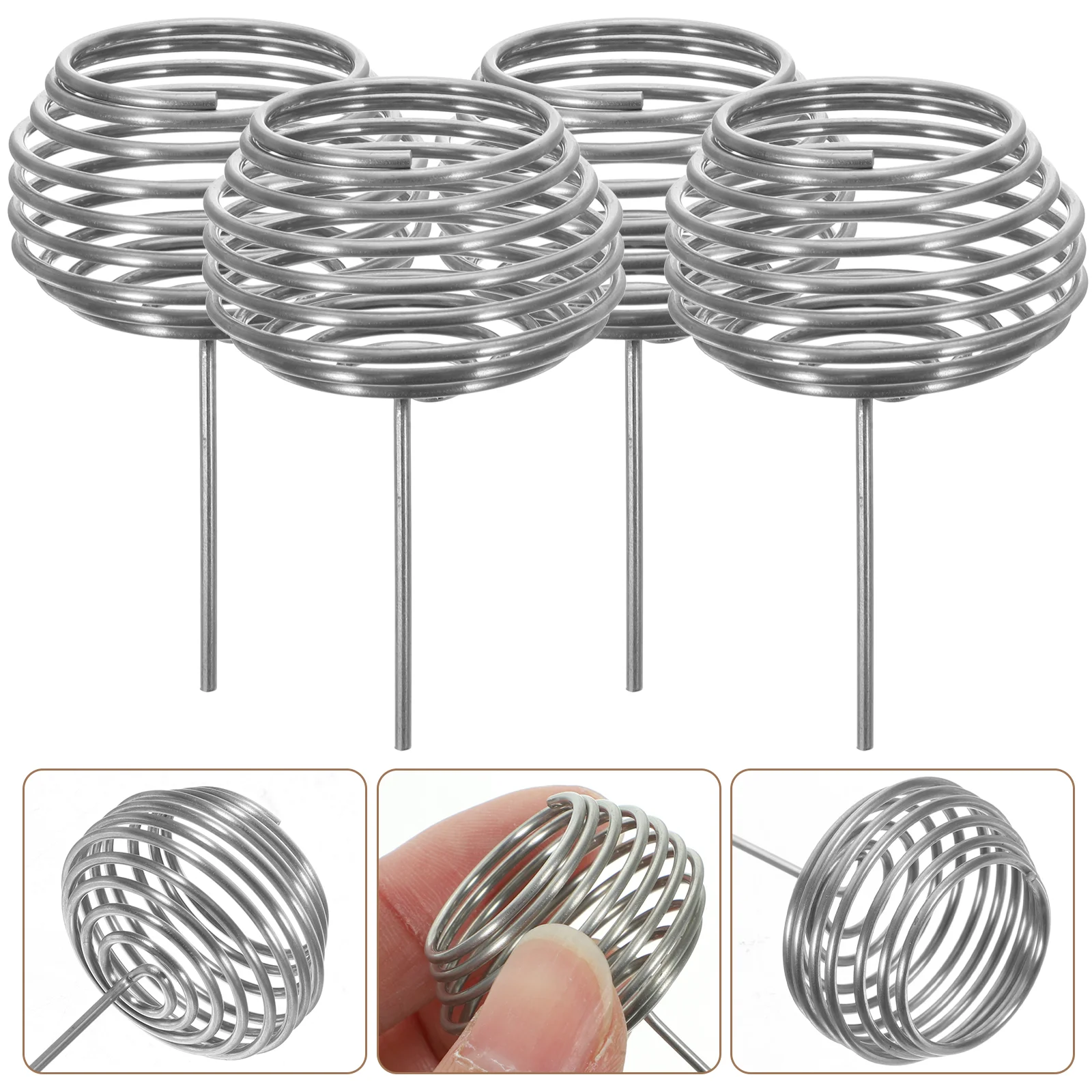 

10pcs Gardening Fertilization Boxes Stainless Steel Fertilization Boxes Cover Baskets