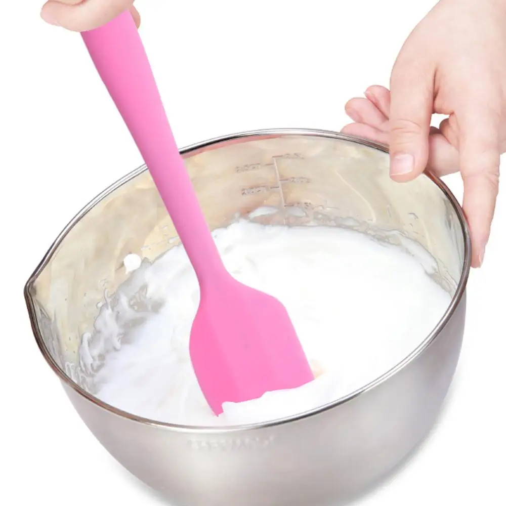 Silicone Kitchen Utensils Kitchen Utensils Silicone Spatula Baking Spatula 1pcs Kitchen Silicone Cream Butter Cake Spatula Mixing Batter Scraper Brush Butter Mixer Cake Brushes Baking Kitchen Tools