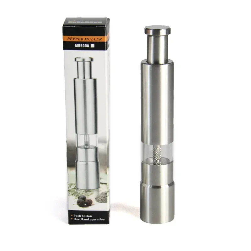 new Stainless Steel Thumb Push Spice Sauce Grinder Efficient Suitable For Various Spices Such As Pepper And Salt