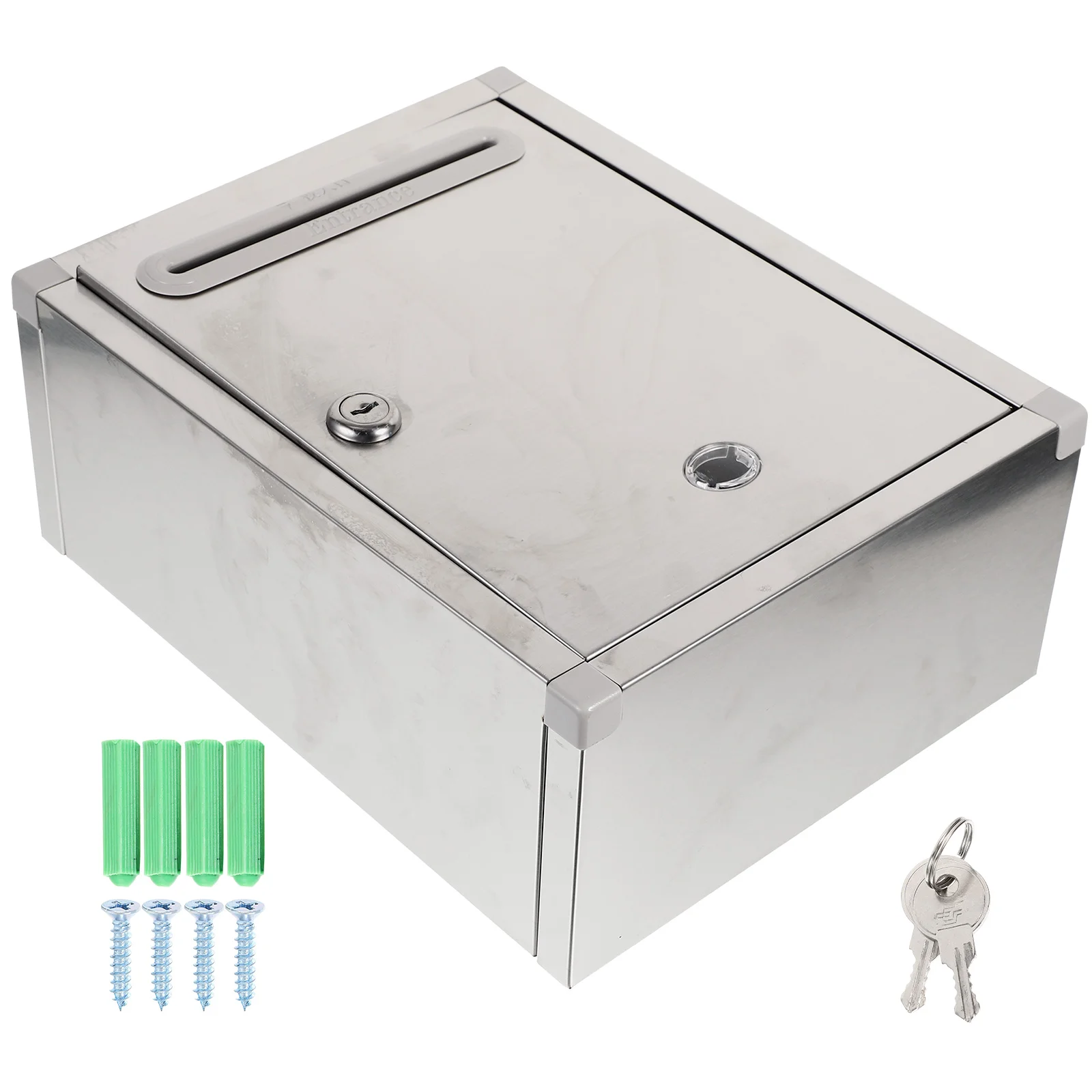 Durable Stainless Steel Mailbox Wall Mount Letter Box Rust Proof Decorative Mailboxes Garden Supplies Post Box