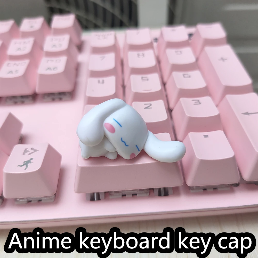 

Sanrio Kuromi Cinnamorol My Melody Cute Cherry Mx Custom Mechanical Keyboard Keycaps Anime Action Figure Diy Key Cap Ornaments